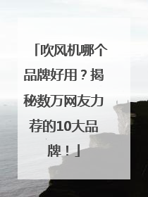吹风机哪个品牌好用？揭秘数万网友力荐的10大品牌！
