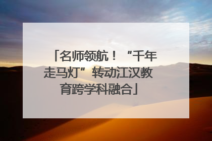 名师领航！“千年走马灯”转动江汉教育跨学科融合