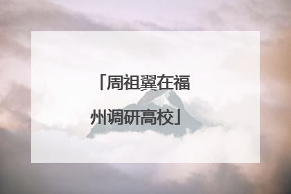 周祖翼在福州调研高校
