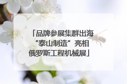 品牌参展集群出海 “泰山制造”亮相俄罗斯工程机械展