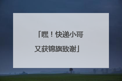 嘿！快递小哥又获锦旗致谢