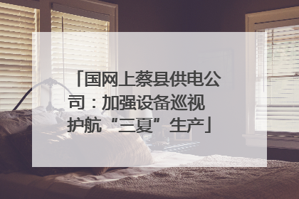 国网上蔡县供电公司：加强设备巡视 护航“三夏”生产