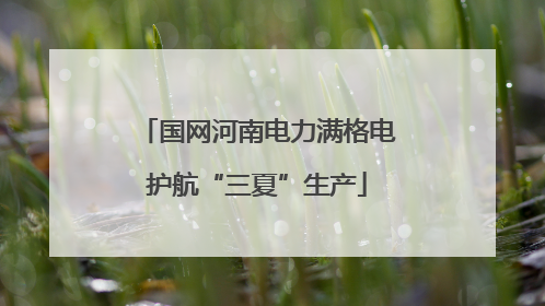 国网河南电力满格电护航“三夏”生产