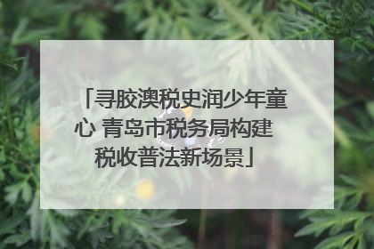 寻胶澳税史润少年童心 青岛市税务局构建税收普法新场景