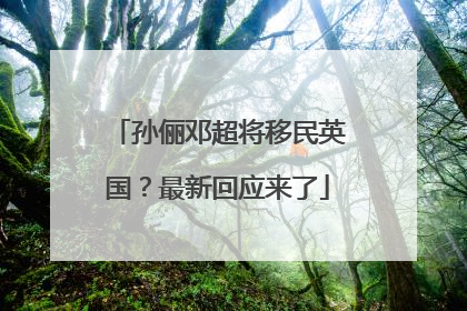 孙俪邓超将移民英国？最新回应来了