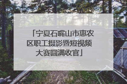 宁夏石嘴山市惠农区职工摄影暨短视频大赛圆满收官