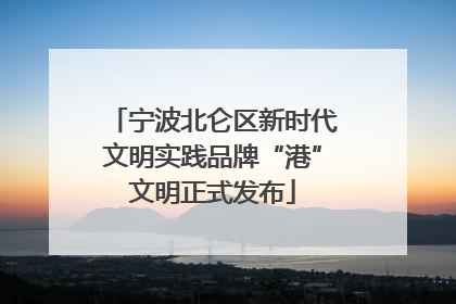 宁波北仑区新时代文明实践品牌“港”文明正式发布