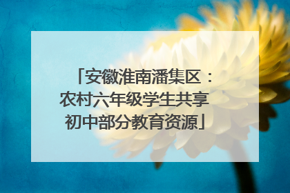 安徽淮南潘集区：农村六年级学生共享初中部分教育资源