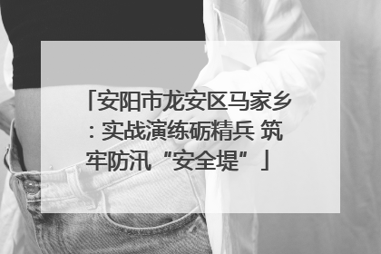 安阳市龙安区马家乡：实战演练砺精兵 筑牢防汛“安全堤”