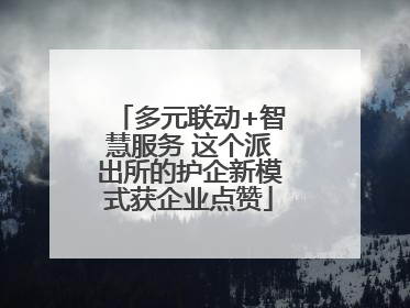 多元联动+智慧服务 这个派出所的护企新模式获企业点赞