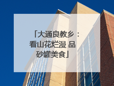 大通良教乡：看山花烂漫 品砂罐美食