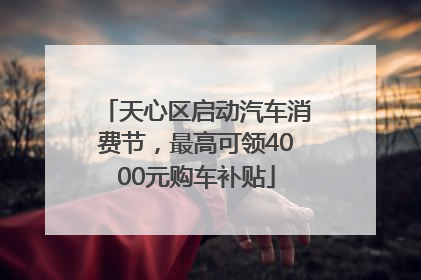 天心区启动汽车消费节，最高可领4000元购车补贴
