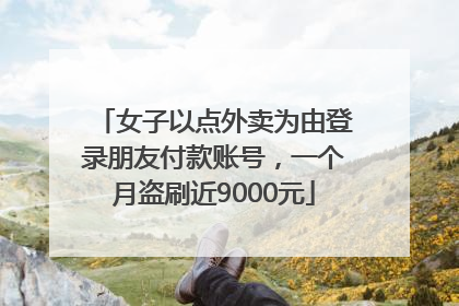 女子以点外卖为由登录朋友付款账号，一个月盗刷近9000元