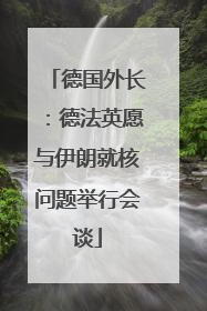 德国外长：德法英愿与伊朗就核问题举行会谈