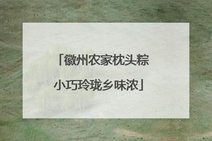 徽州农家枕头粽 小巧玲珑乡味浓