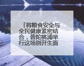 将粮食安全与全民健康紧密结合，普陀桃浦举行这场别开生面的活动