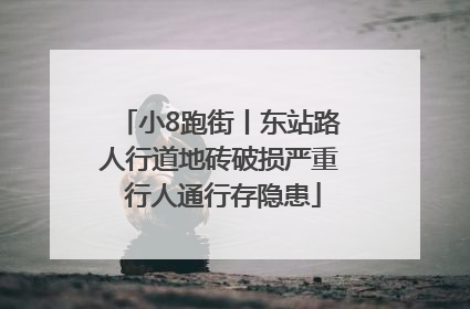 小8跑街丨东站路人行道地砖破损严重 行人通行存隐患
