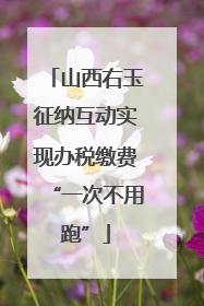 山西右玉征纳互动实现办税缴费“一次不用跑”