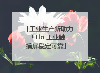 工业生产新助力！Elo 工业触摸屏稳定可靠