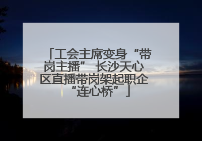 工会主席变身“带岗主播” 长沙天心区直播带岗架起职企“连心桥”
