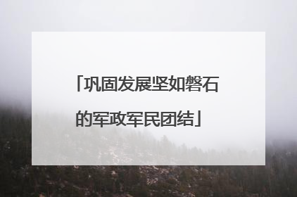 巩固发展坚如磐石的军政军民团结