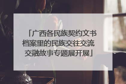 广西各民族契约文书档案里的民族交往交流交融故事专题展开展