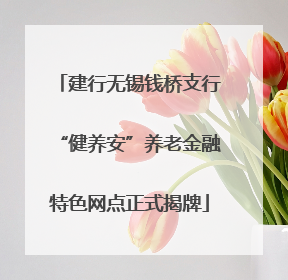 建行无锡钱桥支行“健养安”养老金融特色网点正式揭牌