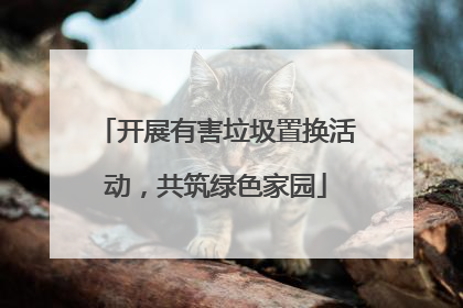 开展有害垃圾置换活动，共筑绿色家园