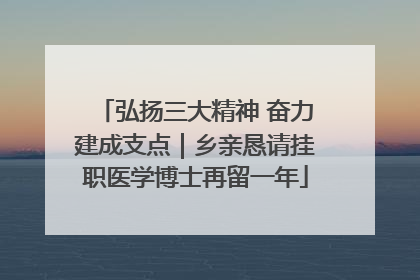 弘扬三大精神 奋力建成支点｜乡亲恳请挂职医学博士再留一年