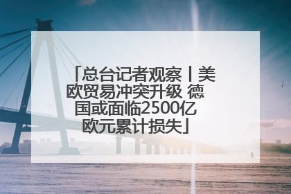 总台记者观察丨美欧贸易冲突升级 德国或面临2500亿欧元累计损失