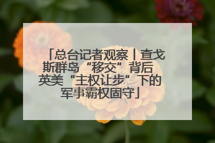 总台记者观察丨查戈斯群岛“移交”背后 英美“主权让步”下的军事霸权固守