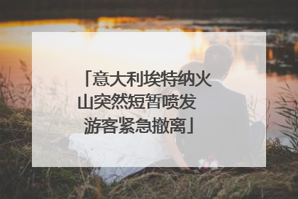 意大利埃特纳火山突然短暂喷发 游客紧急撤离