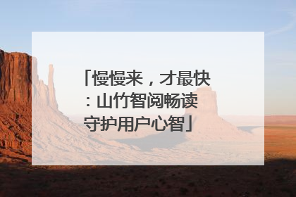 慢慢来，才最快：山竹智阅畅读 守护用户心智