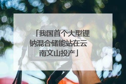 我国首个大型锂钠混合储能站在云南文山投产