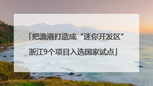 把渔港打造成“迷你开发区” 浙江9个项目入选国家试点