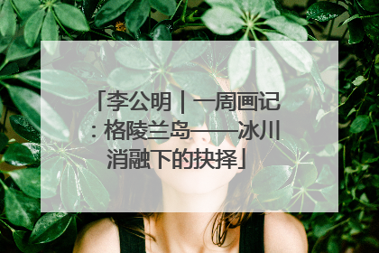 李公明｜一周画记：格陵兰岛——冰川消融下的抉择