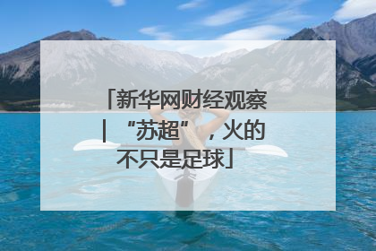 新华网财经观察｜“苏超”，火的不只是足球