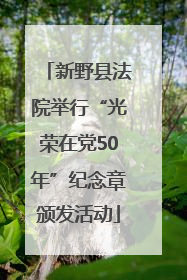 新野县法院举行“光荣在党50年”纪念章颁发活动