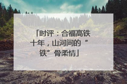 时评：合福高铁十年，山河间的“铁”骨柔情