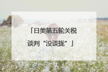 日美第五轮关税谈判“没谈拢”