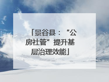 景谷县：“公房社管”提升基层治理效能