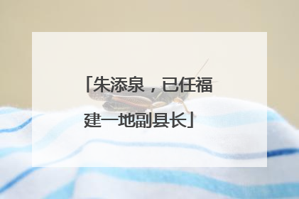 朱添泉，已任福建一地副县长