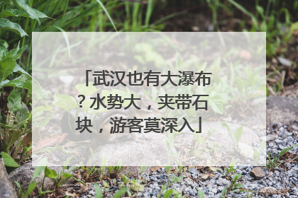 武汉也有大瀑布？水势大，夹带石块，游客莫深入