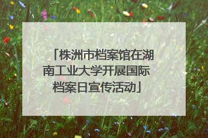 株洲市档案馆在湖南工业大学开展国际档案日宣传活动