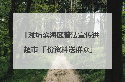 潍坊滨海区普法宣传进超市 千份资料送群众