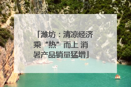 潍坊：清凉经济乘“热”而上 消暑产品销量猛增