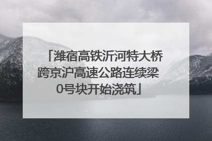 潍宿高铁沂河特大桥跨京沪高速公路连续梁0号块开始浇筑