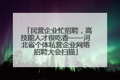 民营企业忙招聘，高技能人才很吃香——河北省个体私营企业网络招聘大会扫描