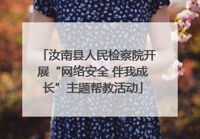 汝南县人民检察院开展“网络安全 伴我成长”主题帮教活动