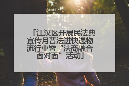 江汉区开展民法典宣传月普法进快递物流行业暨“法商融合面对面”活动